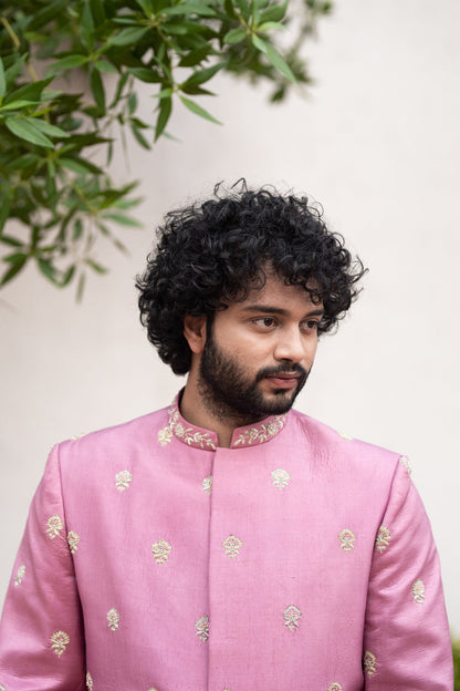 Purple Designer Sherwani by Hilo Designs - Distacart