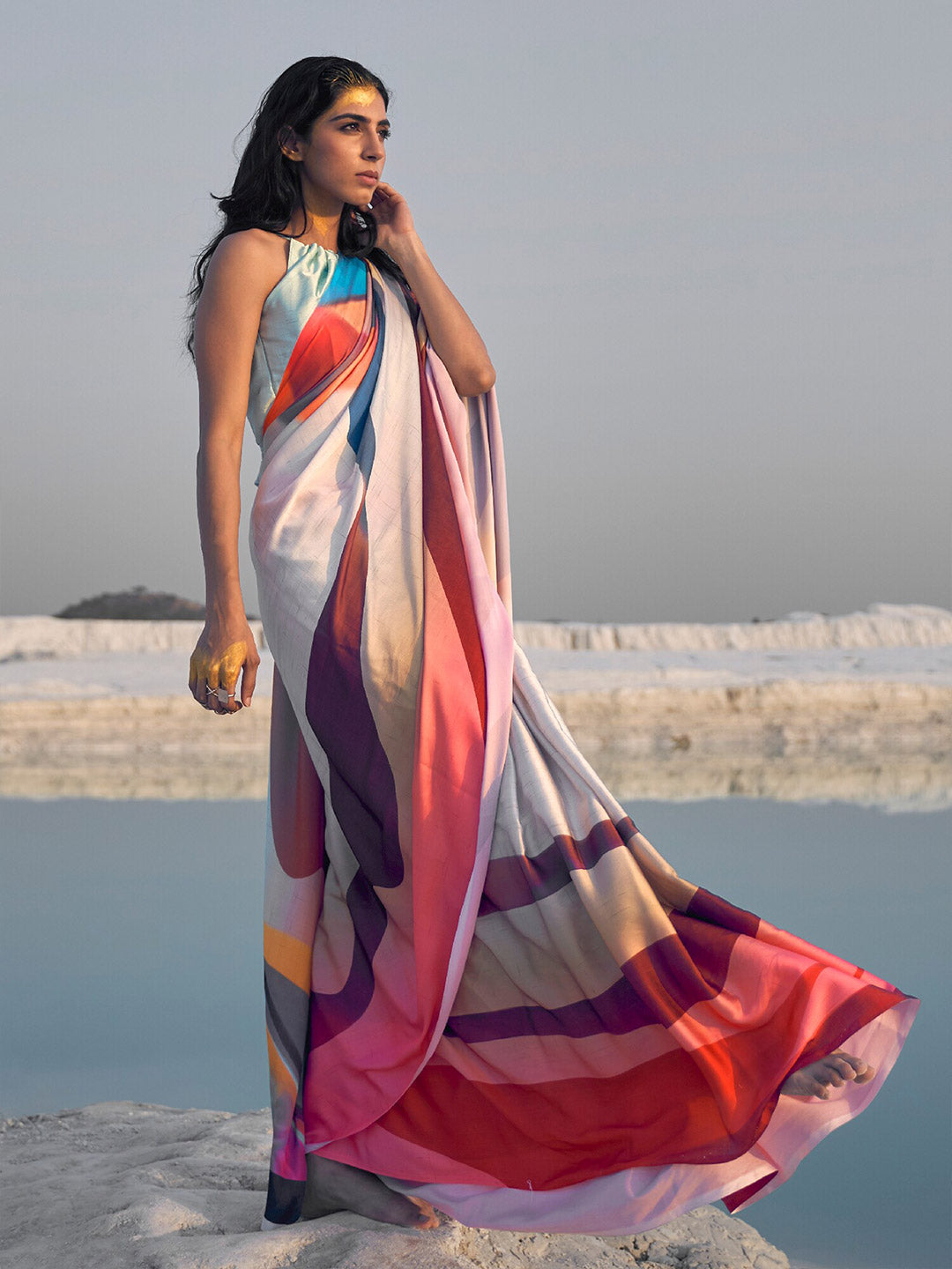 Mitera Multicoloured Saree - Distacart