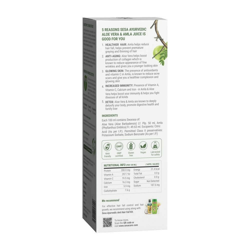Sesa Wellness Ayurvedic Aloe Vera & Amla Juice - Distacart