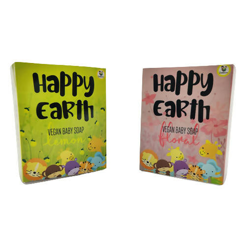Cuddle Care Happy Earth Vegan Baby Soap for Infants- Pink & Yellow - Distacart