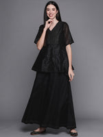 Thumbnail for Biba Women Black Embellished Kurti with Palazzos - Distacart