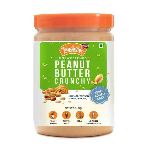 Truefarm Organic Peanut Butter Crunchy-Unsweetened - Distacart