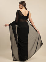Thumbnail for Kalini Women Black Solid Saree - Distacart