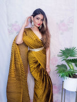 Thumbnail for Saree Mall Mustard Party Wear Saree with Matching Blouse - Distacart