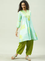Thumbnail for Biba Sequin Embroidered Cuff Sleeves Thread Work Kurta - Distacart