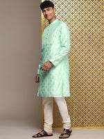 Thumbnail for House of Pataudi Ethnic Motifs Printed Jashn Kurta - Distacart