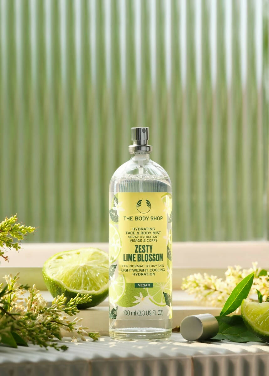 The Body Shop Zesty Lime Blossom Hydrating Face & Body Mist - Distacart