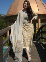 Thumbnail for Kalini Floral Printed Regular Kurta with Trousers & Dupatta - Distacart