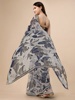 Thumbnail for Sangria Floral Digital Printed Organza Saree - Distacart