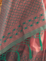 Thumbnail for Mitera Ethnic Motifs Woven Design Zari Silk Blend Banarasi Saree - Distacart