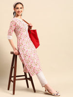 Thumbnail for Sangria Women Paisley Printed Gotta Patti Kurta With Trousers - Distacart