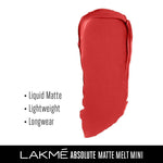 Thumbnail for Lakme Absolute Matte Melt Mini Liquid Lip Color - Coral Camp - Distacart