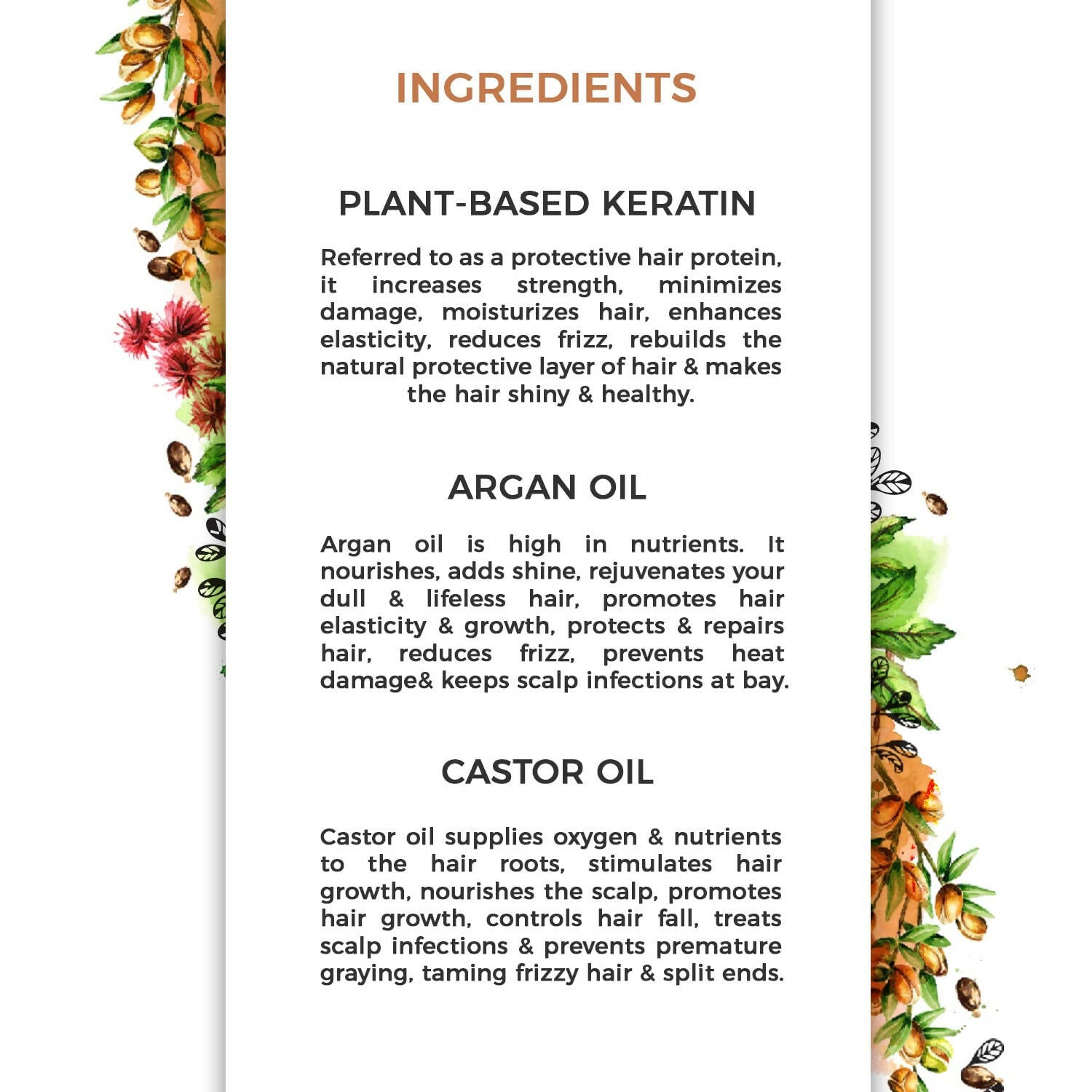 The Organic Forest Keratin, Castor & Moroccan Argan Oil Shampoo - Distacart