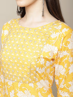 Thumbnail for Sangria Women Floral Printed Pure Cotton Kurta with Trousers & With Dupatta - Distacart