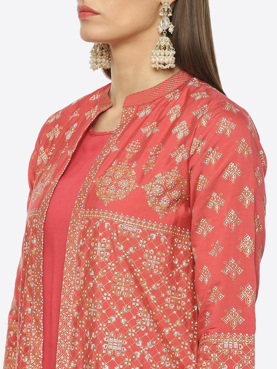 Biba Women Kurta With Palazzos With Jacket - Distacart