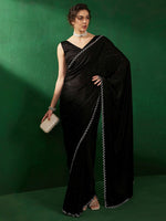 Thumbnail for Sangria Embellished Satin Saree - Distacart