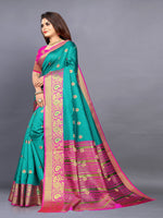 Thumbnail for Kalini Ethnic Motifs Zari Jute Silk Banarasi Saree - Distacart