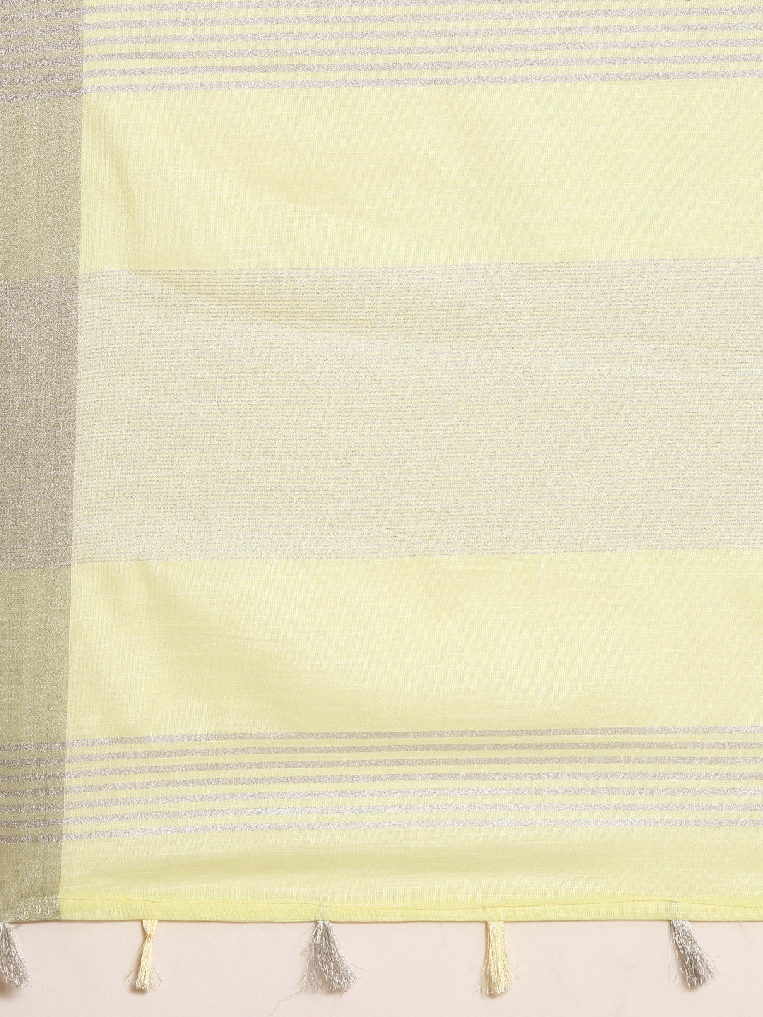 Kalini Woven Design Striped Zari Pure Linen Saree - Distacart