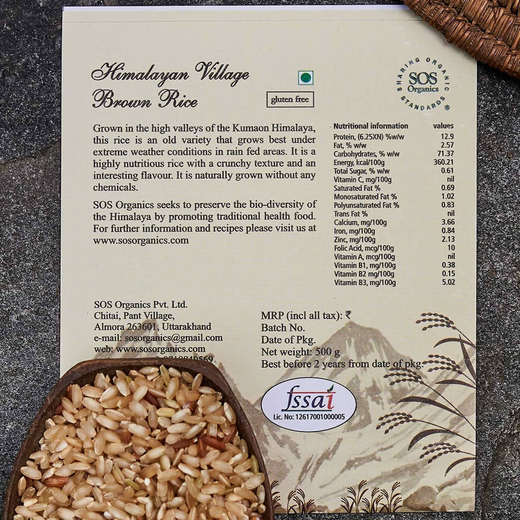 SOS Organics Himalayan Village Brown Rice - Distacart