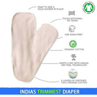 Thumbnail for Kindermum Nano Aio Cloth Diaper With 2 Organic Cloth Inserts- Random Jungle For Kids - Distacart