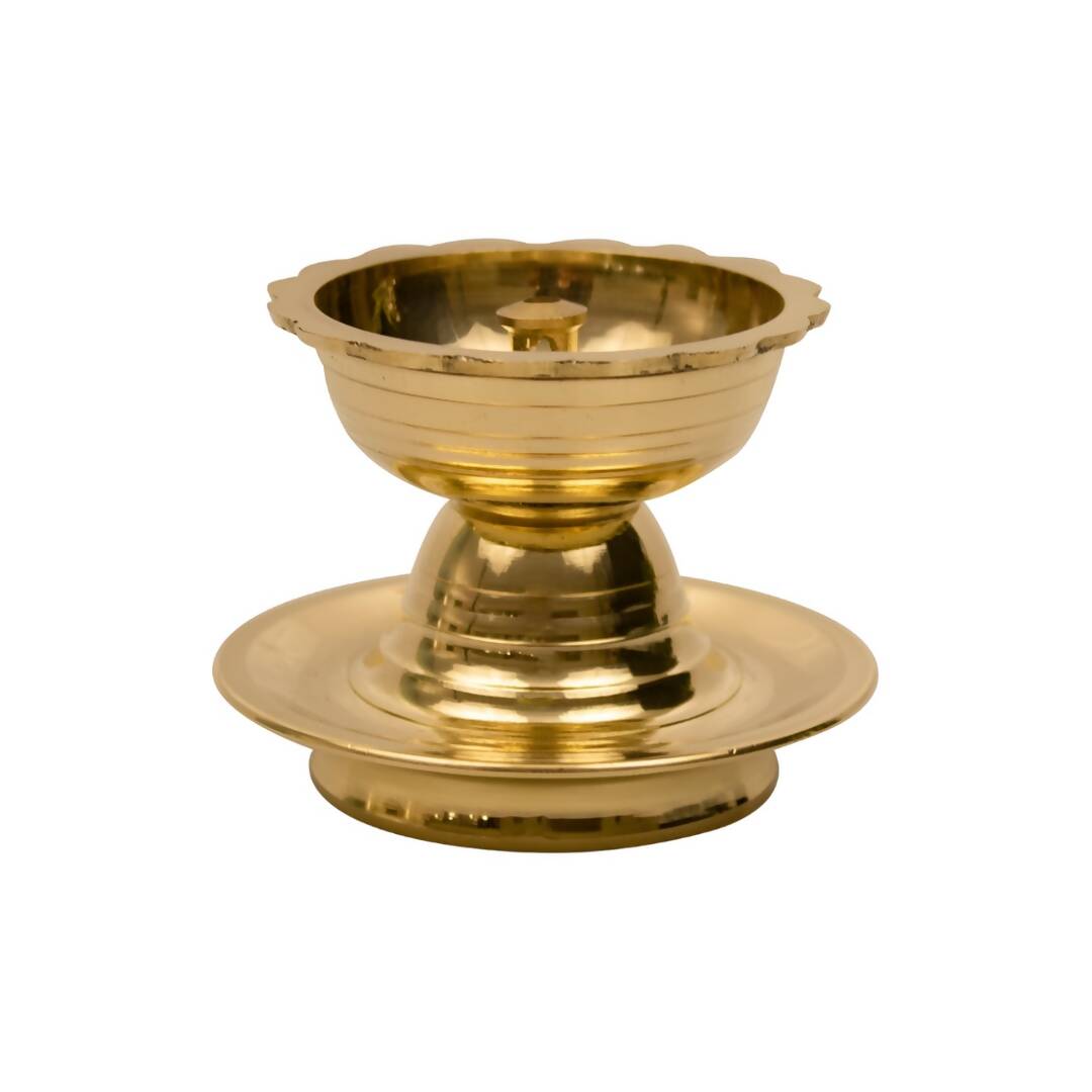 Spillbox Gold-Toned Brass Udupi Nanda Pooja Essential - Distacart