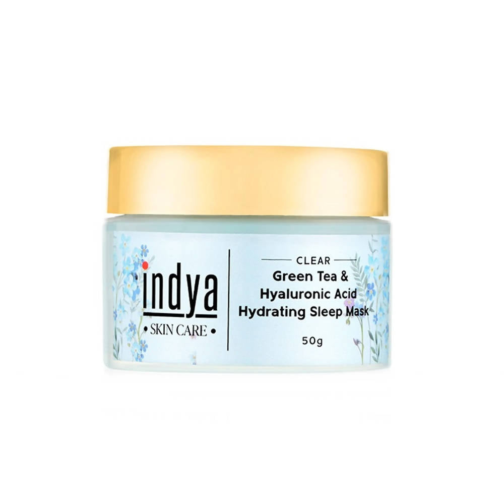 Indya Green Tea & Hyaluronic Acid Hydrating Sleep Mask