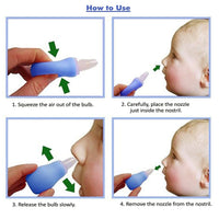 Thumbnail for Safe-O-Kid Silicone Baby Nasal Aspirator Vacuum Sucker Instant Relief From Blocked Nose, Blue - Distacart