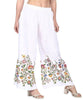 Mominos Fashion White Floral Design Palazzo