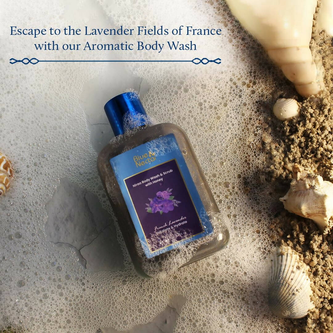 Blue Nectar Niraa Body Wash & Scrub with Honey - French Lavender - Distacart