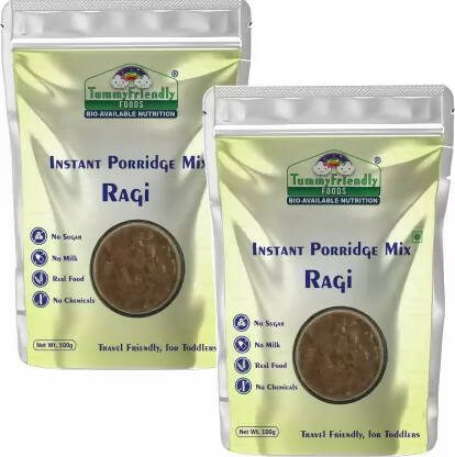 TummyFriendly Foods Instant Porridge Mix Combo for Toddlers, Organic Sprouted Ragi Cereal - Distacart
