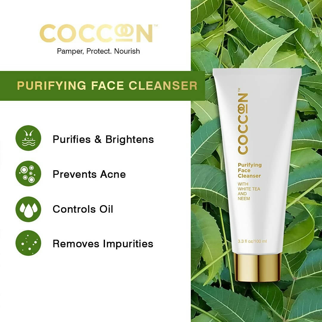 Coccoon Purifying Face Cleanser With White Tea & Neem - Distacart