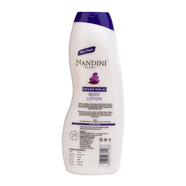Nandini Herbal Kesar Malai Body Lotion - Distacart