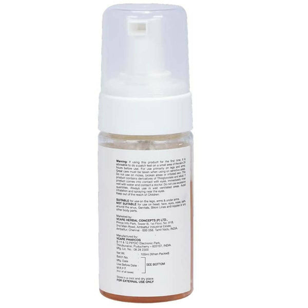 description vcare hair removal foam spray about the product with vcare