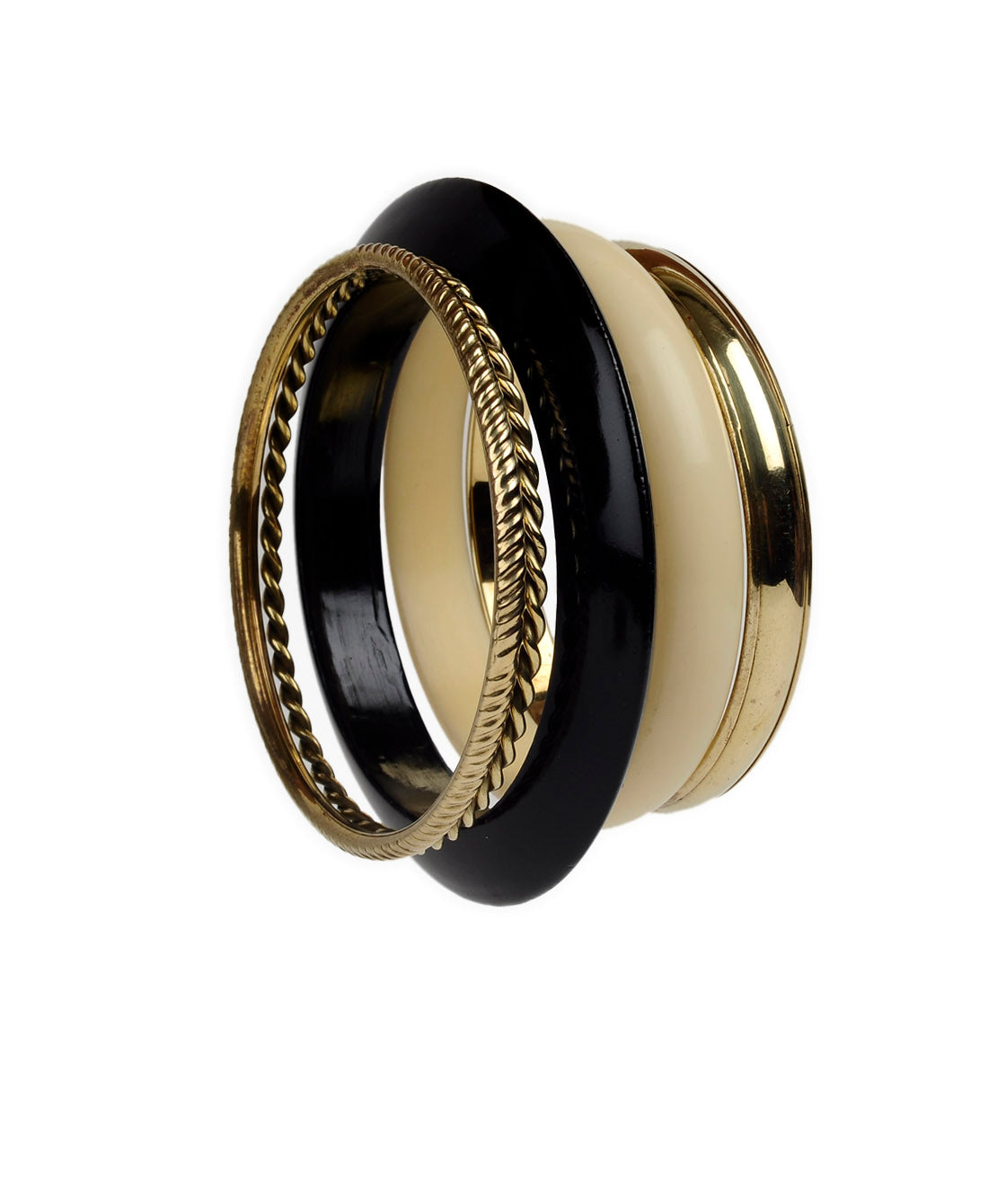 Brass Alloy Designer Brass Five Bangle Set - The Pari - Distacart