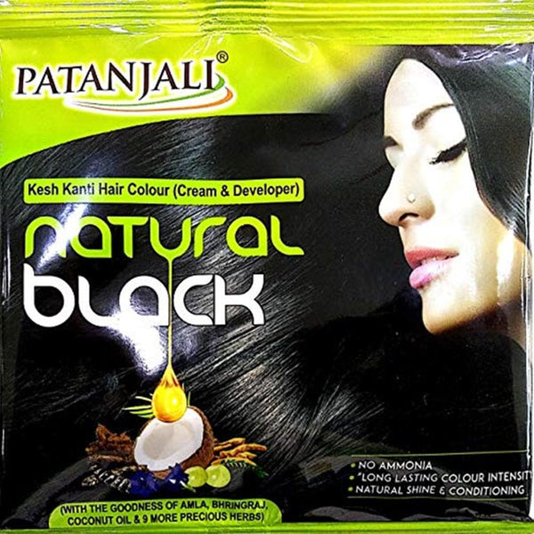 Patanjali Kesh Kanti Hair Colour (Cream & Developer) - Natural Black  (40 gm)