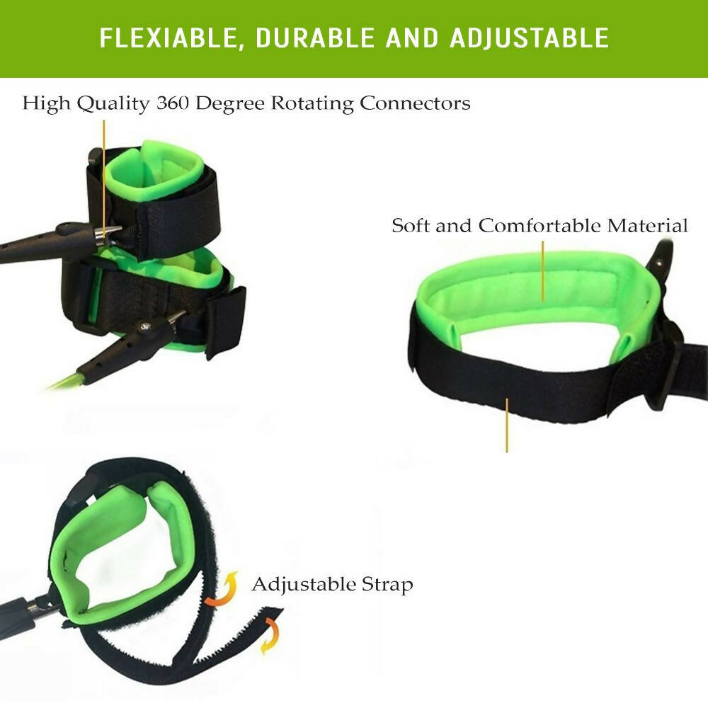 Safe-O-Kid Elastic Safety Wrist Adjustable Strap link for Baby- Orange Colour - Distacart