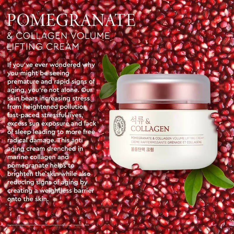 The Face Shop Pomegranate & Collagen Volume Lifting Cream - Distacart