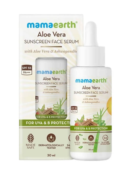 Mamaearth Aloe Vera Sunscreen Face Serum For UVA &amp; B Protection
