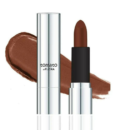 Flicka Tomato Brown Matte Finish Lipstick Shade 12 - Distacart