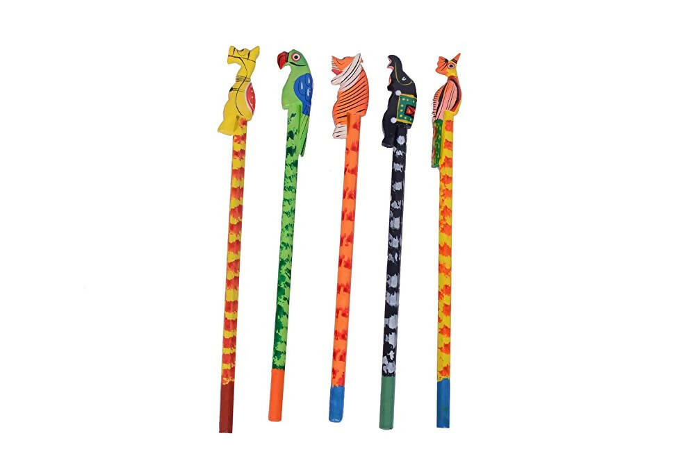 Desi Toys Handpainted pencils set of 5/Rangeen Kalam PO5 - Distacart