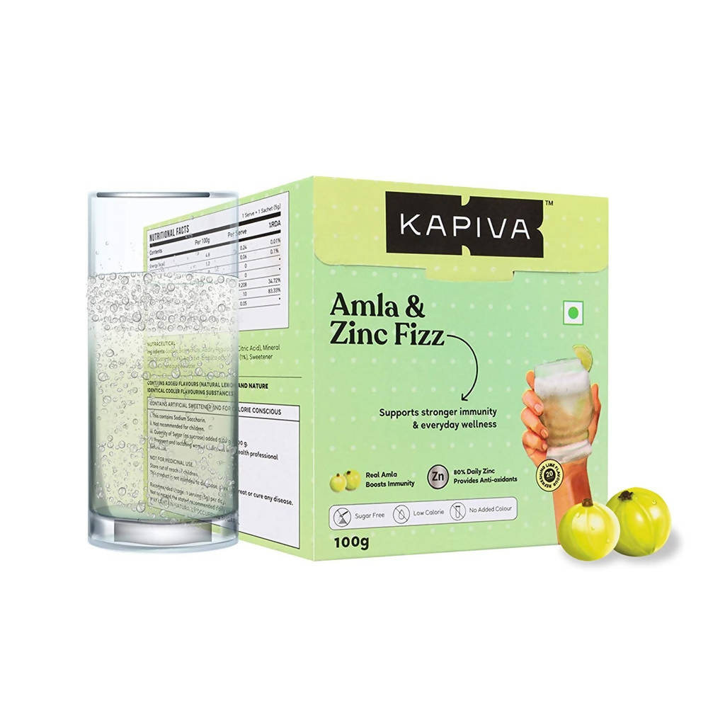 Kapiva Ayurveda Amla & Zinc Fizz - Lime Flavour