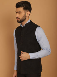 Thumbnail for Even Apparels Pure Wool Nehru Jacket - Charcoal - Distacart