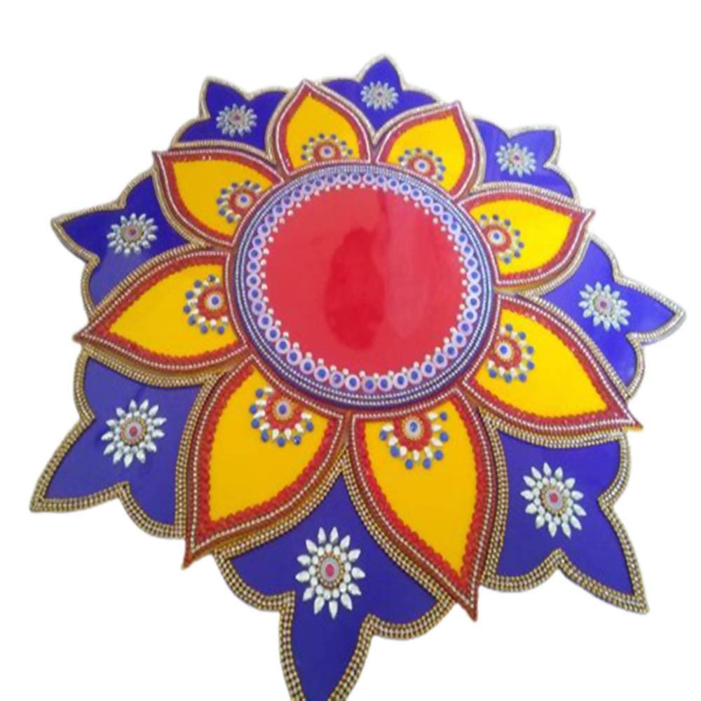 Kundan HandiKrafts Marble Acrylic Multi Color Rangoli - Distacart