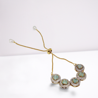 Rhodium-Plated Alloy American Diamond Studded Designer Bracelets - The Pari - Distacart