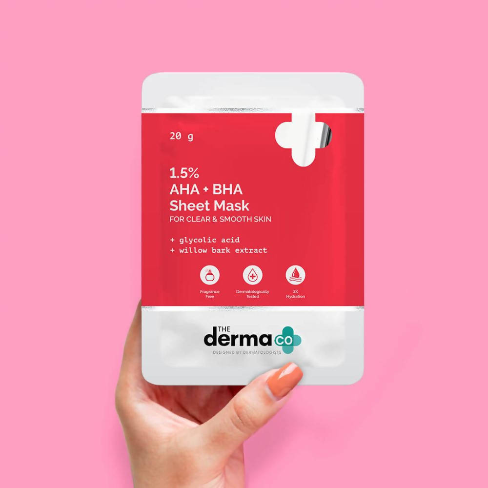 The Derma Co 1.5% AHA + BHA Sheet Mask