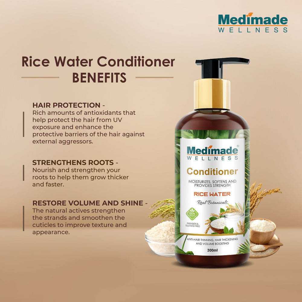 Medimade Wellness Rice Water Hair Conditioner - Distacart
