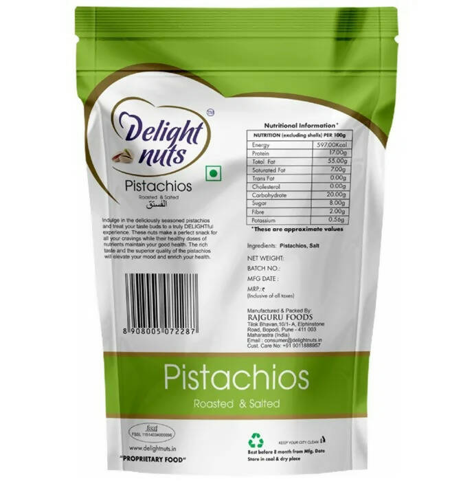 Delight Nuts Pistachios Roasted & Salted - Distacart