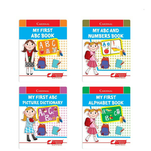 Cardinal My First Alphabet Books Set of 4| Alphabet Picture Book| My First ABC & Number Book| Picture Dictionary| Kindergarten Book| Ages 3-6 Years - Distacart