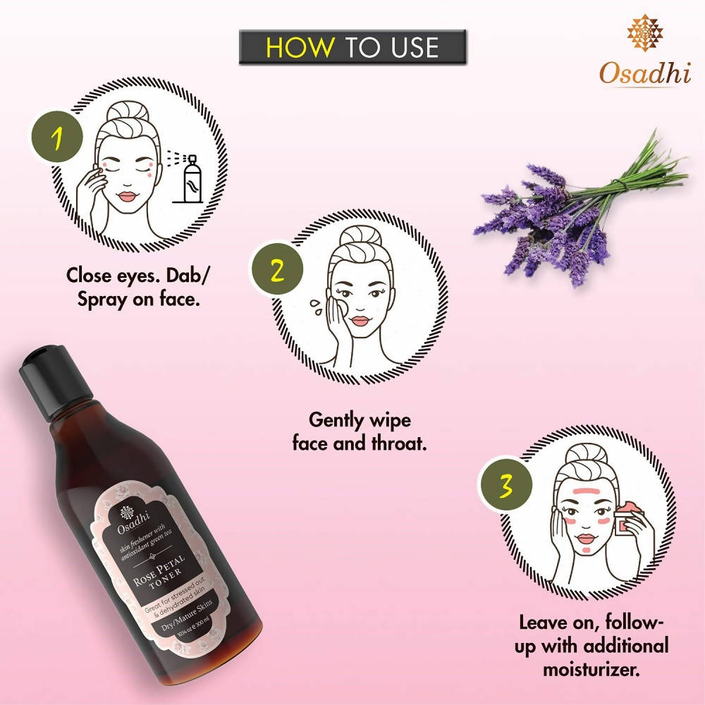 Osadhi Rose Petal Toner for Dry Skin - Distacart