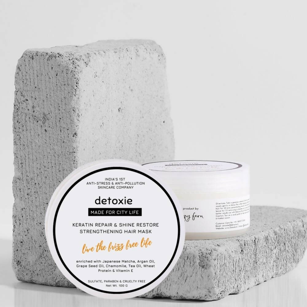 Detoxie Keratin Repair & Shine Restore Strengthening Hair Mask - Distacart